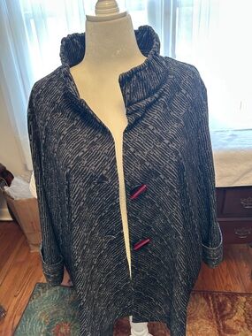 Ali Miles Black & Gray Jacket 2X
